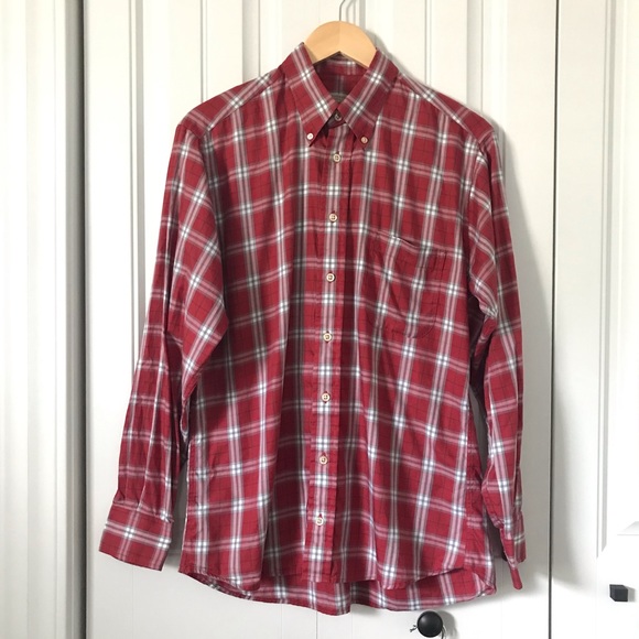 Burberry Other - Burberry London men’s red plaid button down Size Medium